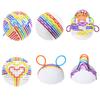 Sensory Activity Ball Toy Split Design with Rubber Ropes for Stress Relief Focus Cognitive Development for Concentration