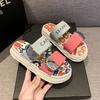 Fashion Women Slippers Fashionable Graffiti Platform Slippers Women Summer Beach Sandals Thick Bottom Slip-On Slide Women Shoes