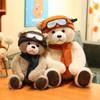 Teddy Bear Plush Toy With Hat And Scarf Design For Holiday Gift And Home Decor
