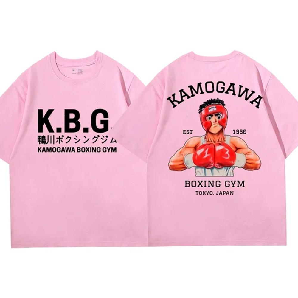Anime Hajime No Ippo Kamogawa Boxing Gym T Shirt Men Women Makunouchi Takamura KGB Graphic T-Shirts Clothing Harajuku 82999
