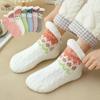 Women Slipper Socks Knitted Warm and Fluffy Fleece Lined Non Slip Socks Winter Socks Home Sleeping Socks for Bed Socks