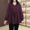 2025 Spring Plus Size Loose Long Sleeve Slimming Top for Women