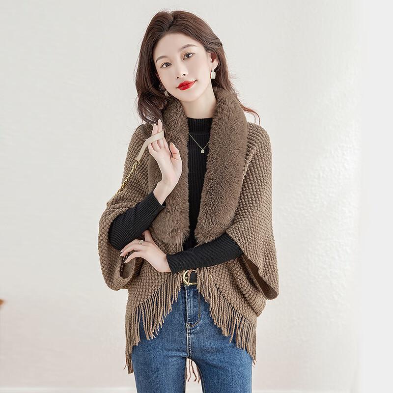 

Elegant Patchwork Tassel Shawl Top One Size