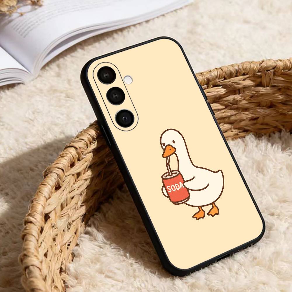 

Мультяшный Милый Чехол-Гусь Для Samsung Galaxy A13,21s,22,31,32,52,53,71,72,73,Мягкий Черный Чехол Samsung a52