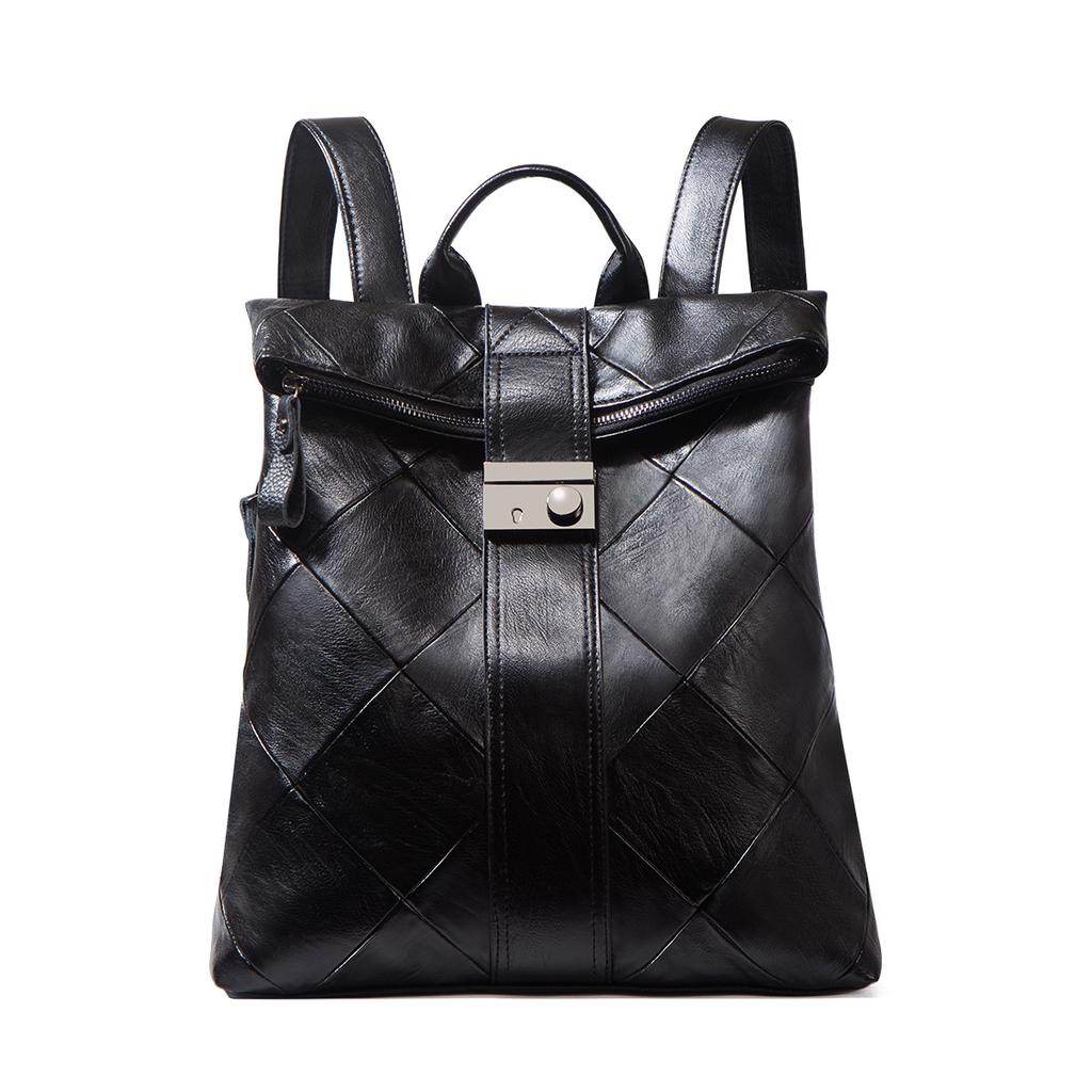 2025 New Fashionable Diamond Pattern Handbag, Niche High-End Backpack, Lightweight Large-Capacity Backpack for Traveling