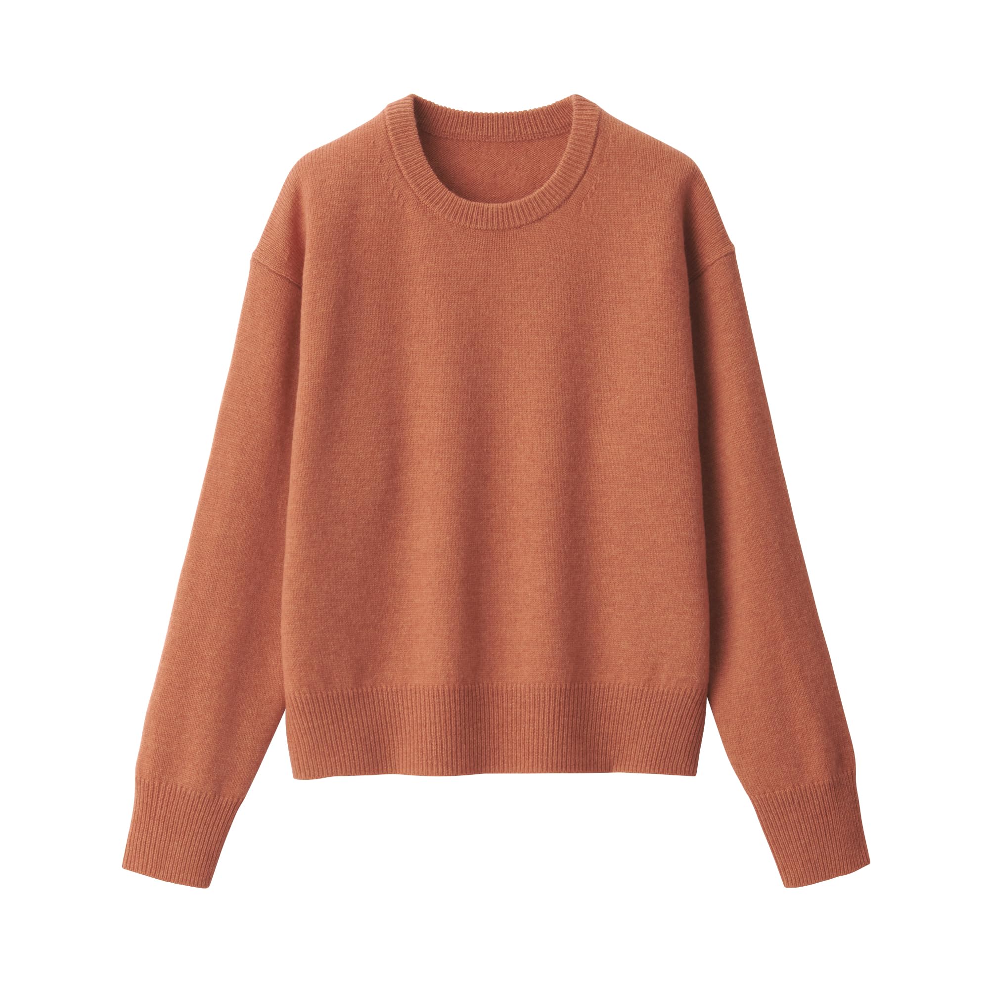 

MUJI Washable Wool Crew Neck Size XL Women s Mid-Gauge Sweater, BA1P4A4A, Orange, оранжевый