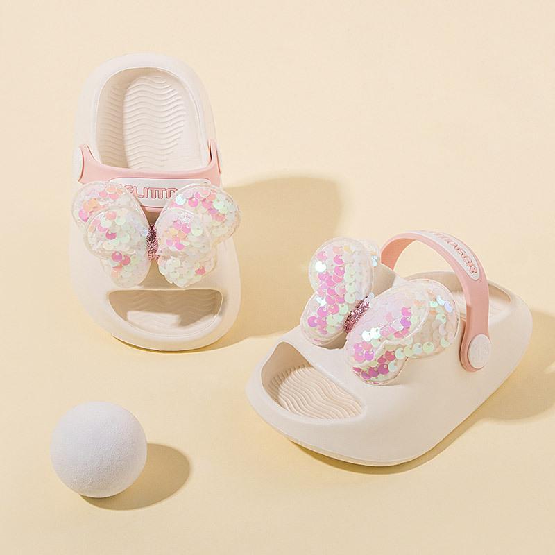 

Детские тапочки оптом для девочек и мальчиков. Туфли с бантиками для малышей. Дышащие и износостойкие летние сандалии. 130 бежевый