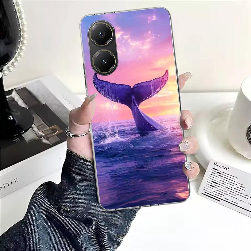 Humpback Whale Sea Giant Soft Phone Case For Xiaomi Redmi 15C 15 13C 13 Poco X5 X6 X7 F7 Ultra M7 12C 12 10 10C 9C 9A 9T 9 Funda