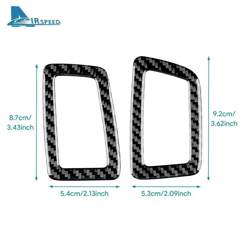 Real Soft Carbon Fiber Sticker For Honda Accord 2013 2014 2015 2016 2017 LHD Car Dashboard Side Air Outlet Frame Interior Trim