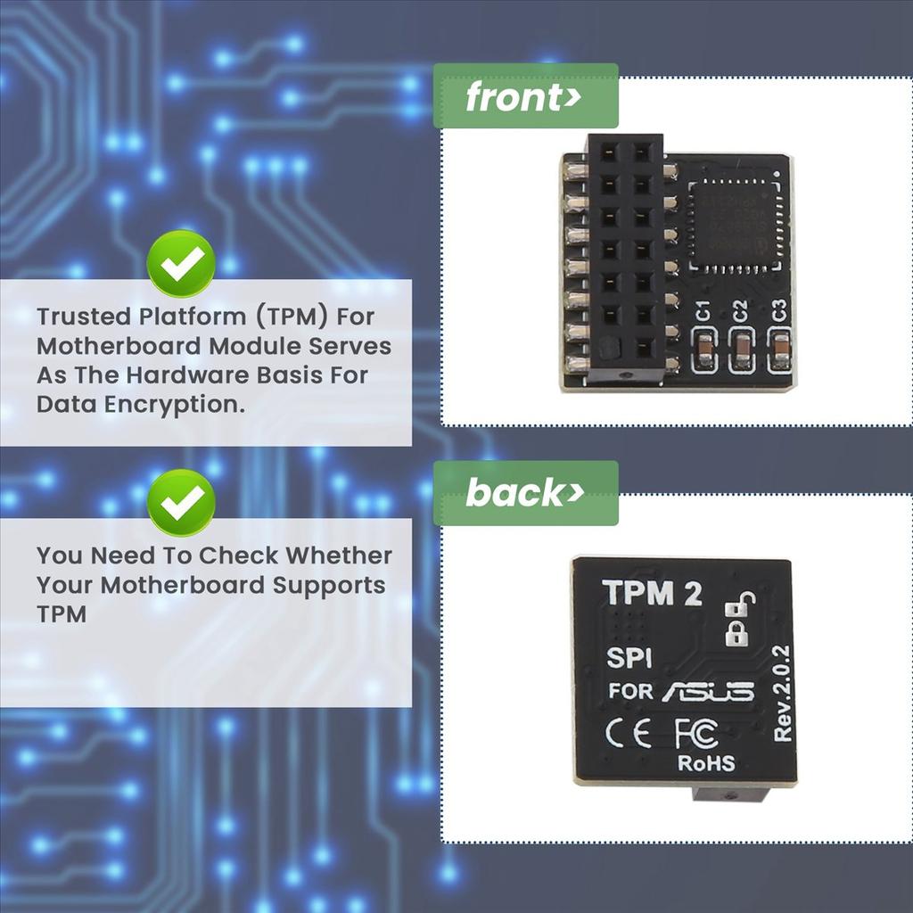 TPM Security Module TPM2.0 for TPM SPI Parallel Trusted Platform Module Multi-Function Portable Module