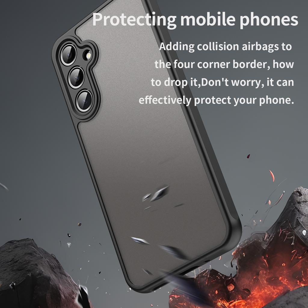 For Samsung Galaxy A16 4G/Galaxy A16 5G Case with Screen Film WANLONFENG FD Series Skin Touch TPU PC Phone Back Cover