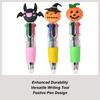 Halloween Mini 4color Ballpoint Pen Cute Cartoon Pumpkin Skeleton Colored Pen School Students Stationery Gift
