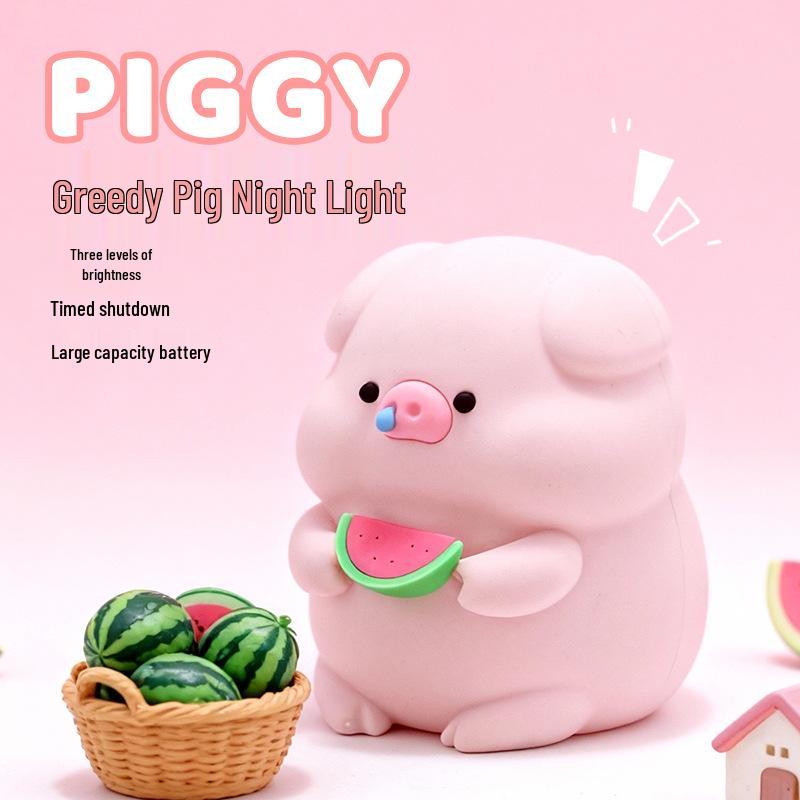 Cross-Border Little Pig Silicone Sleep Lamp: Soft, Eye-Friendly Bedside Night Light