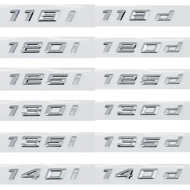 3D ABS Black Car Suitcase Rear Letters Logo Emblem Sticker For BMW 116d 118d 120d 125d 130d 135d 140d F20 E81 E82 E87 Acc