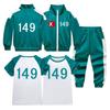 Kids Boys Girls Movie Game Print Long Sleeves Zipper Jacket Coat T Shirt Trousers Pants Set Outfit Halloween Cosplay Costume