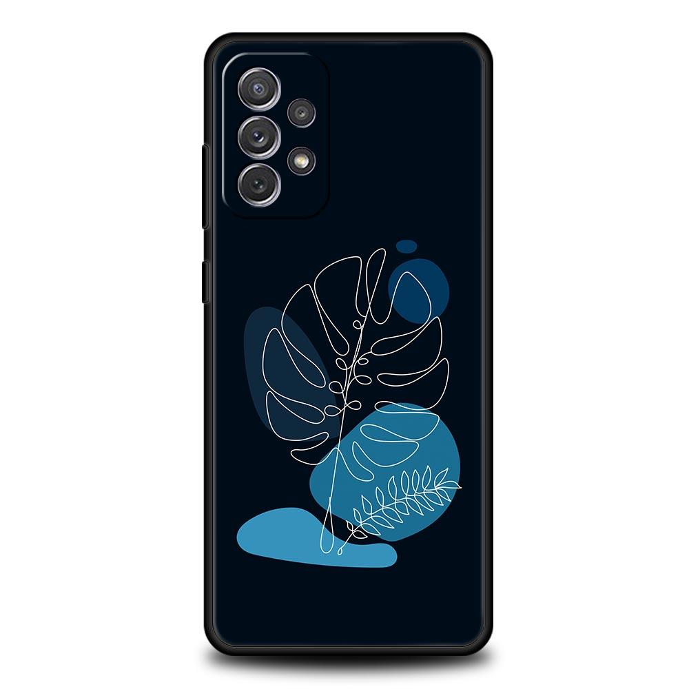 

Простота линии искусства солнце луна чехол для Samsung A15 A13 A51 A71 A41 A31 A21S A03S A05 A12 A32 A52 A23 A25 A33 A53 A73 5G чехол Samsung A52