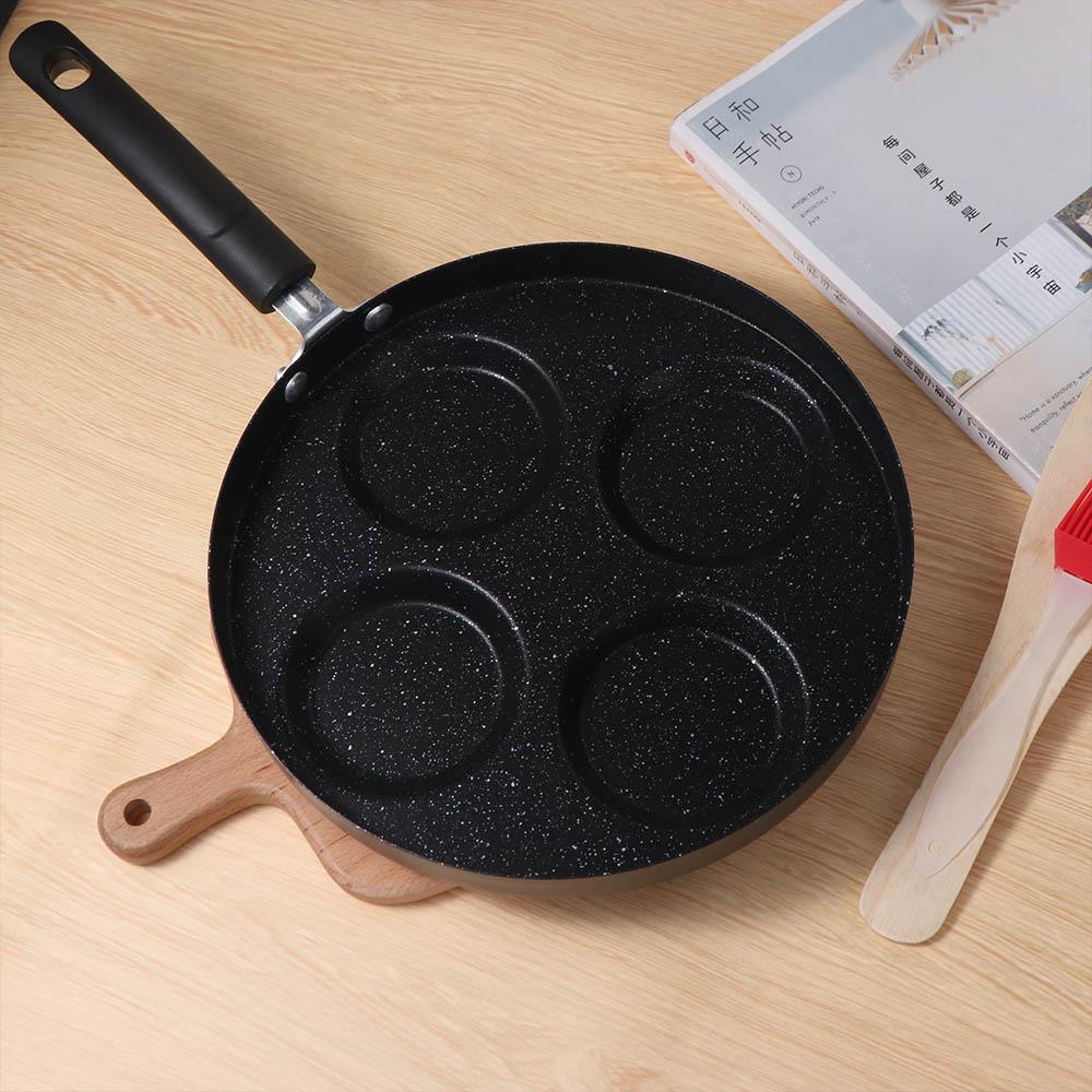 4 Hole Egg Ham Pans Divided Egg Cooker Durable Breakfast Egg Pan Burger Shop