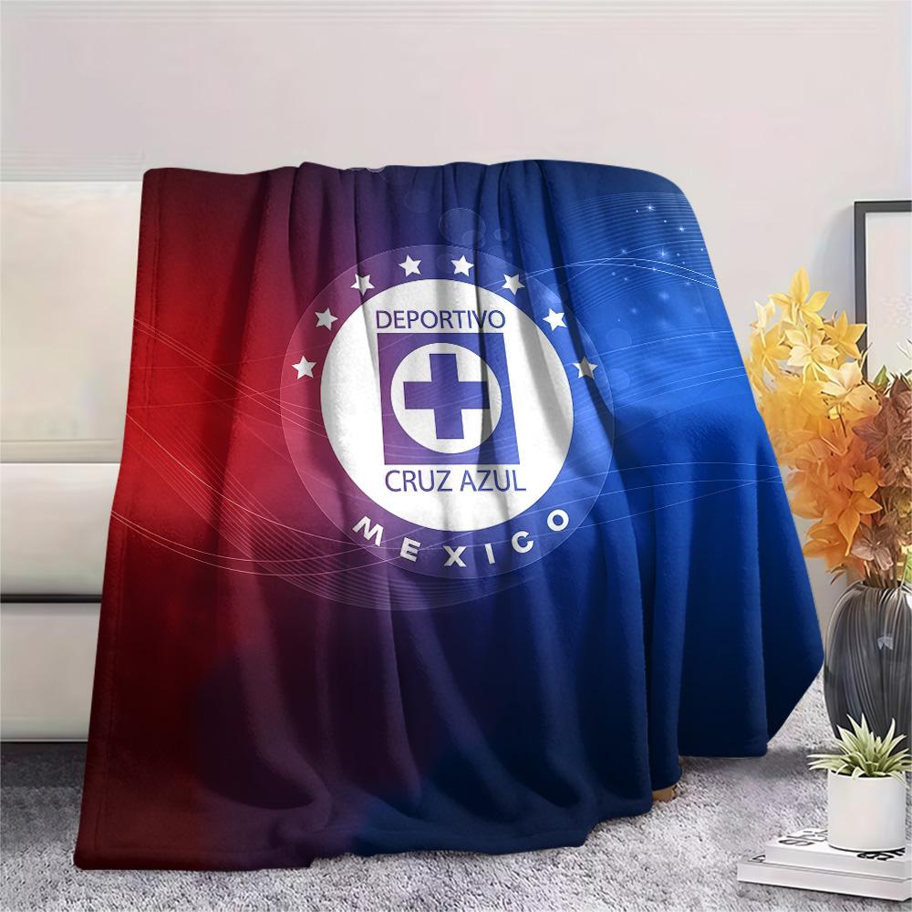Cruz Azul Flannel Blanket, High quality Comfortable for All Seasons, Home Decor, Warmth and Comfort