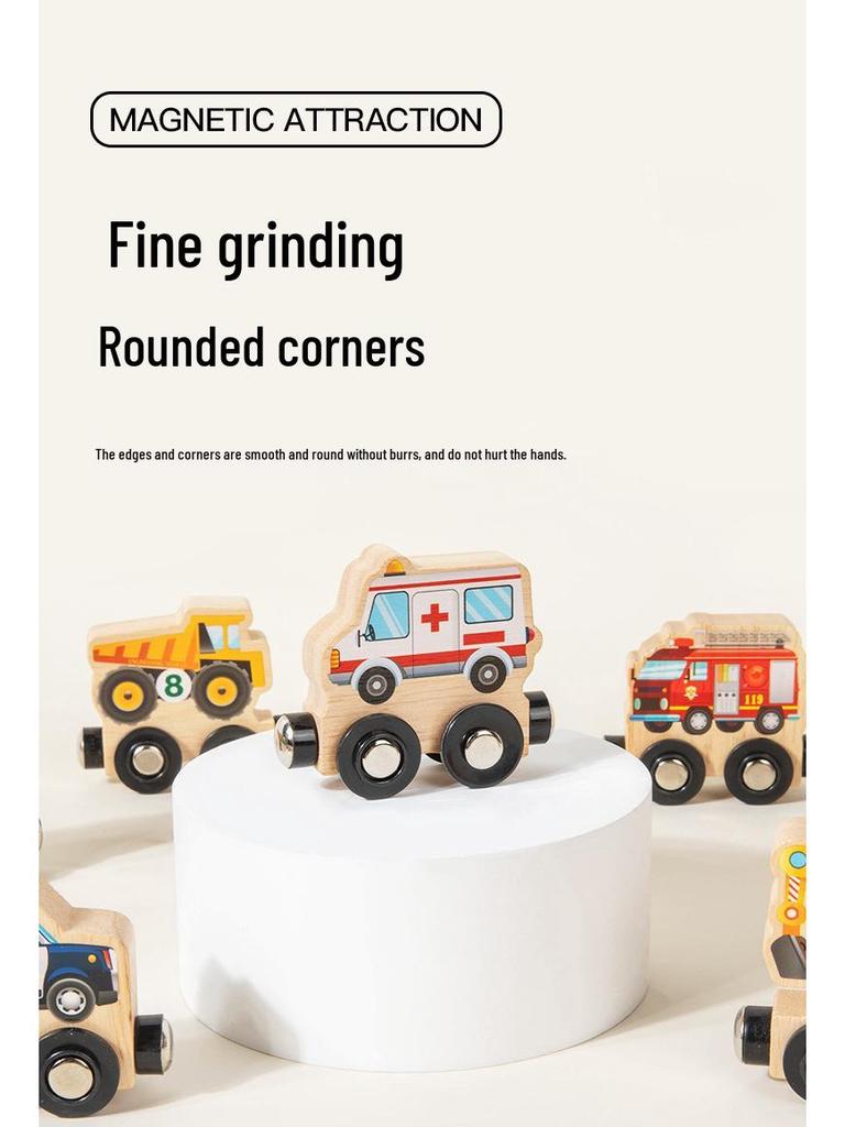 Wooden Magnetic Number Train for Kids - Color Recognition Toy