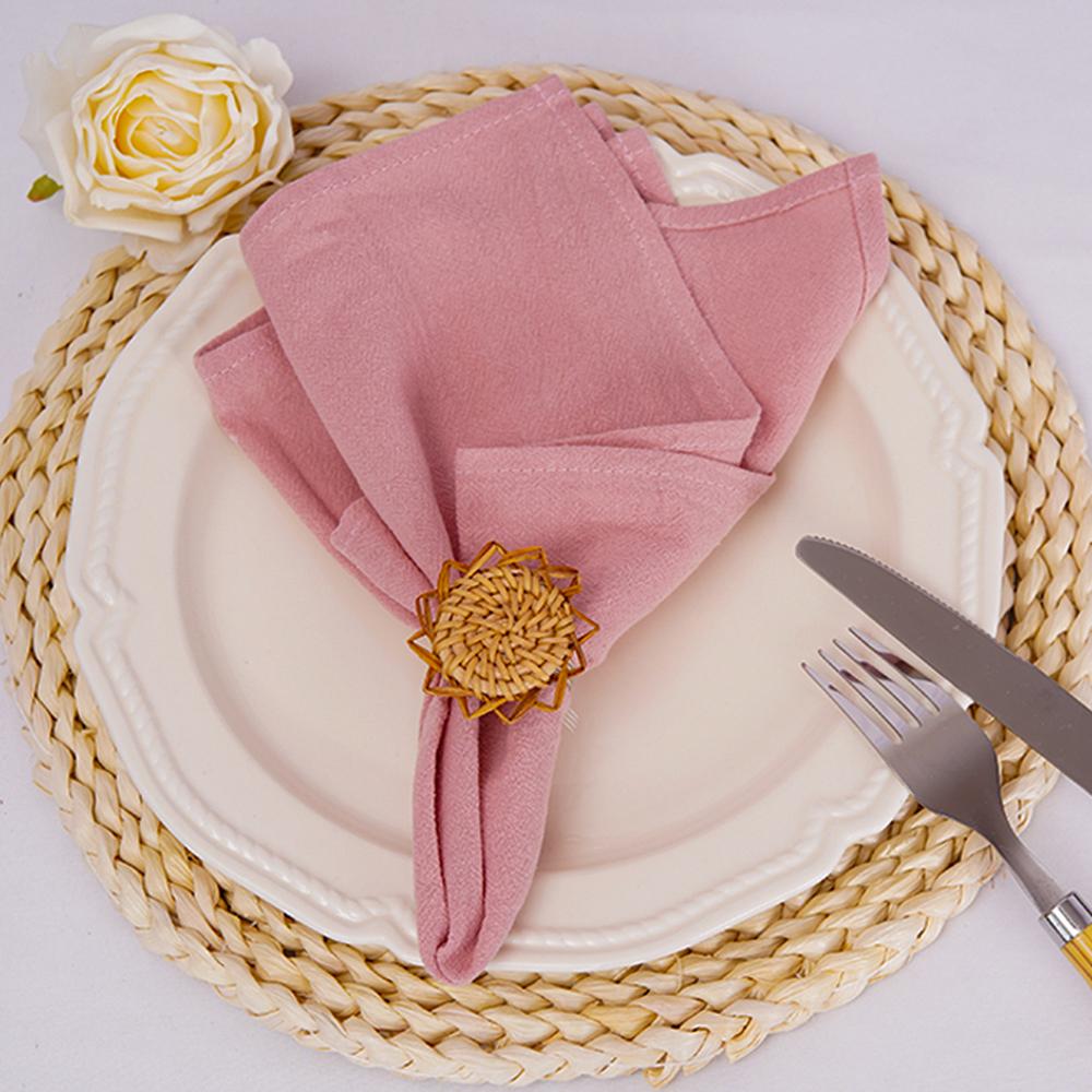Tischdecken-Servietten mit gesäumten Kanten Stoffservietten 100% Rohbaumwolle Falten nach dem Waschen Großartig für Küche Hochzeit Deko