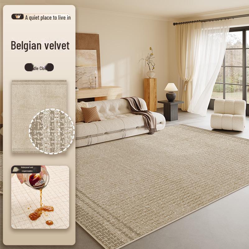 Cream 2025 French Luxury Dirt-Resistant Living Room Carpet, Wash-Free, Easy-Care, High-End Sofa & Bedroom Floor Mat