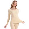 Unisex Slim Fit Cotton Round Neck Warm Underwear Set - Plus Size, Autumn/Winter