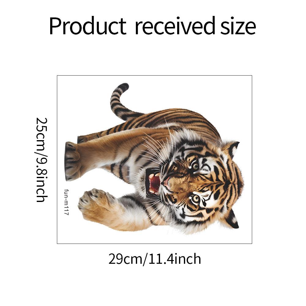 

Fun-m117 Свирепый Имитация Тигра Туалет с ванной комнатой Украшения Стены Наклейки 25*29CM/fun-m117