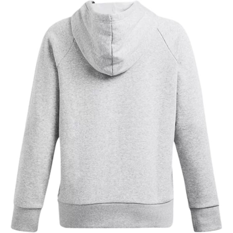 Under Armour Rival Fleece Wordmark Lightweight Comfortable Soft Hoodie Women Hoodies Modern-Gray Light-Stone South-Flower 1386512-011
