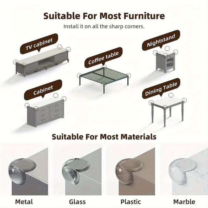 Set of 50 Furniture Edge and Corner Bumper Protectors - Ensure Safety At Home