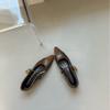 2025 Spring New Pointed Single Shoes Women's Splicing Chengdu Style Retro Women's Shoes Soft Soles Are Not Tired Feet Thick Heels High Heels