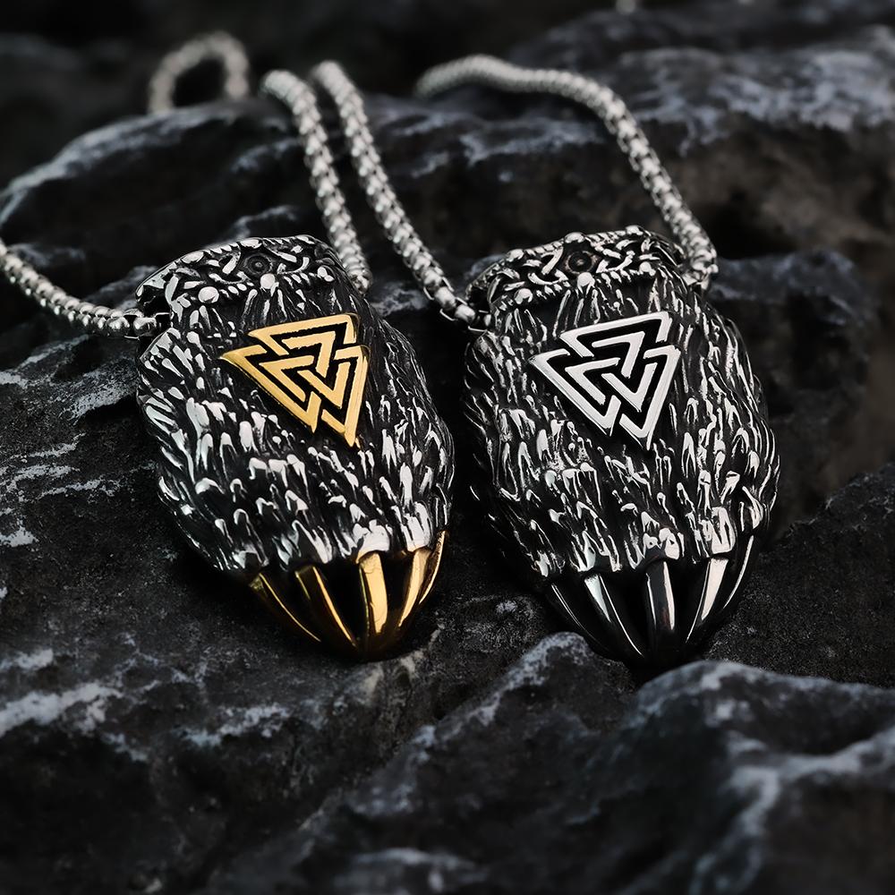 Rune Titanium Steel Pendant European and American Odin Pendant Men's Creative Hip Hop Stainless Steel Pendante