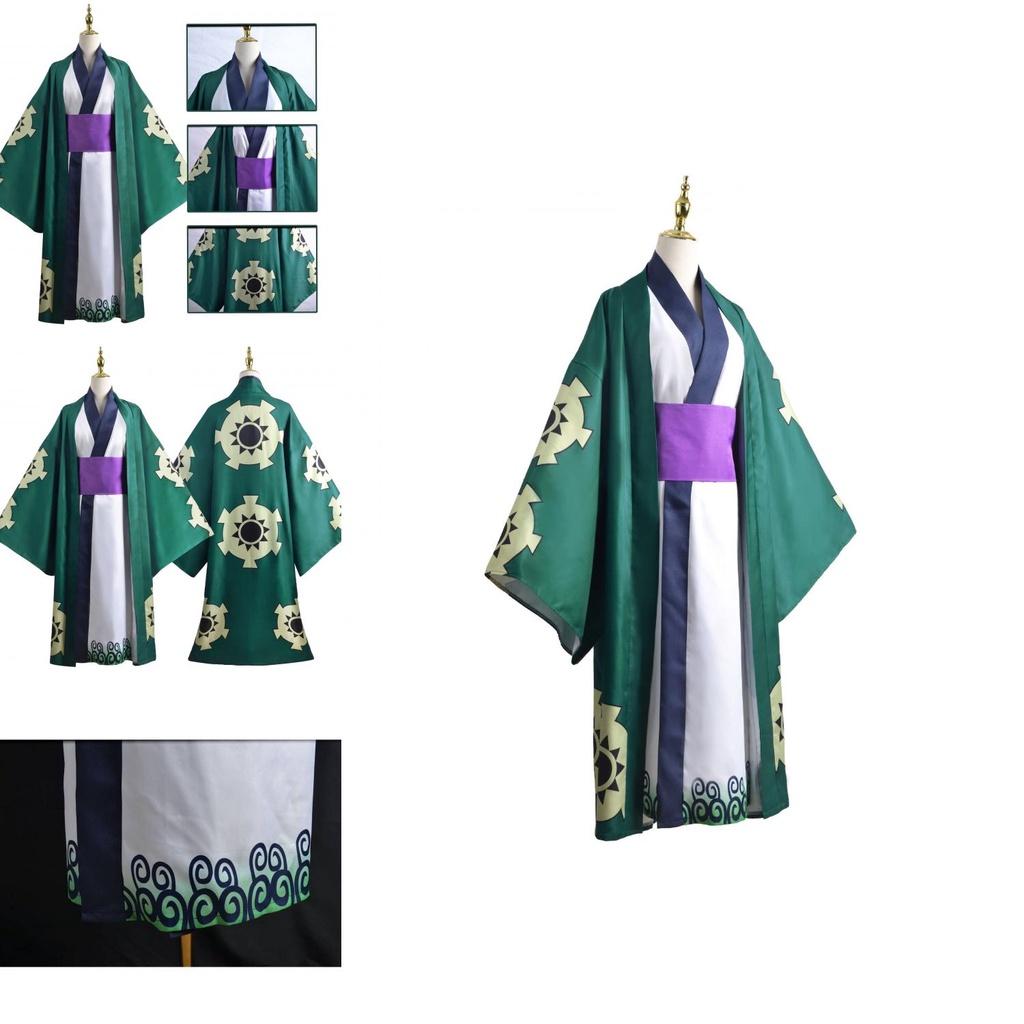 One Piece Roronoa Zoro Wano Land Cosplay Kostüm Kimono Für Männer Und Frauen