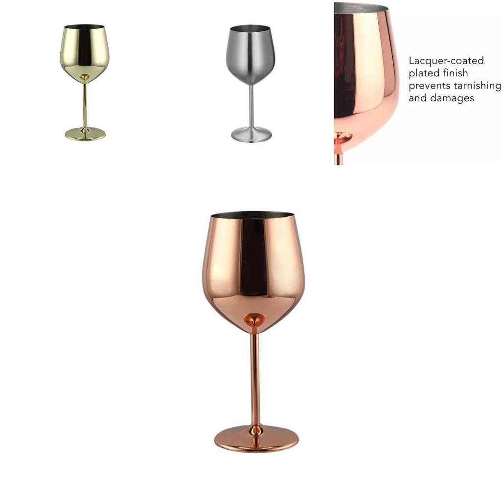 Elegante Set di Calici da Vino in Acciaio Inossidabile 304 con Lussuoso Design ad Alto Gambo per Champagne e Spumante Ideale per Intrattenere gli Ospiti