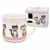 Porcelain Mug With Cats Large 400ml As a Gift Queen Isabell