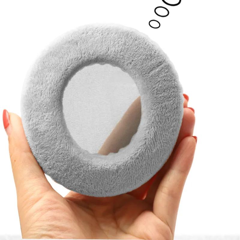Αντικαταστάσεις ΒΕΛΟΥΔΙΝΟ Στρογγυλό Κάλυμμα Μαξιλαριού Αυτιού 60MM 65MM 70MM 75MM 80MM 85MM 90MM 95MM 100MM 105MM Κύπελλα Αυτιών Μαξιλαράκια Αυτιών για Ακουστικά Γκρι