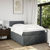 Vidaxl Continental Bed With Mattress, Dark Grey Fabric 120X200 Cm