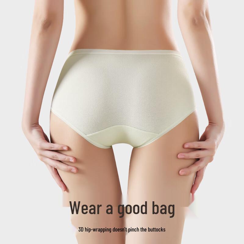 Urban Beauty 4-Pack Women's Pure Cotton Mid-Waist Seamless Briefs