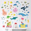 DECOWALL Underwater Marine Life Wall Stickers Decorative Wall Art for DIY Projects Wall Transfer Stickers for and Children Bathroom Room Decorative