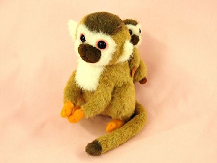 Squirrel Monkey Parent and Child Stuffed Toy, Height 19cm