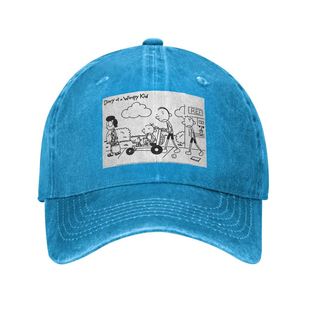 Diary of a Wimpy Kid Group Denim Fabric Cap Casual Baseball Caps Adjustable Hat Summer Unisex Baseball Hats