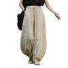 Women's Spring Retro Zen Loose Ramie Cotton Linen Harem Pants for Kung Fu Meditation