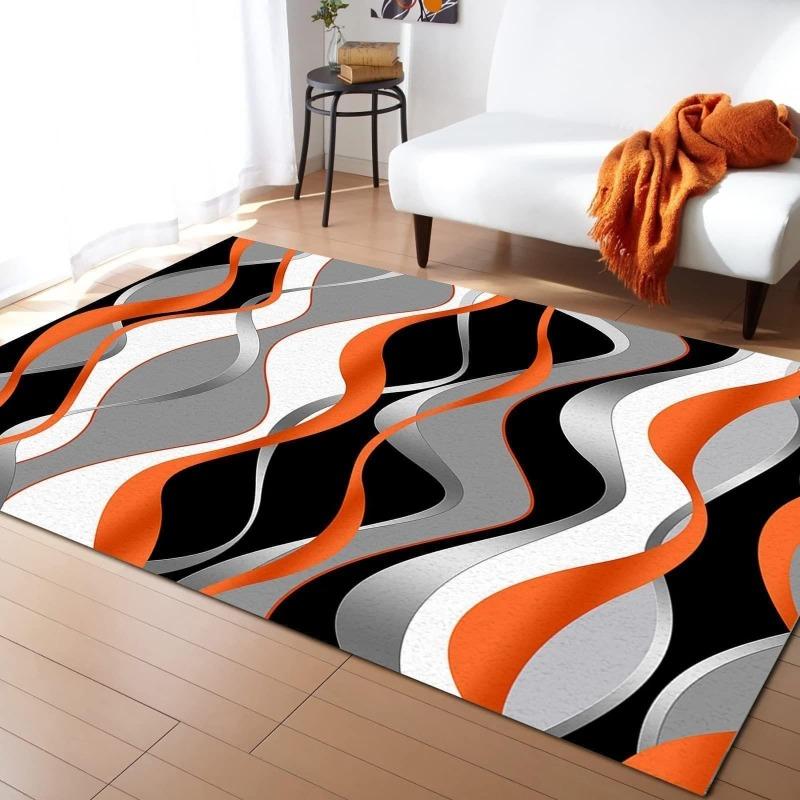 Modern Light Luxury Printing Large Carpet Anti-slip and Wear-resistant Soft Mat for Living Room Bedroom Rug Easy Clean Fashion