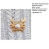 Women Winter Wooden Sweater Brooch Animal Shape Scarf Buckle Shawl Faux Silk Scarf Pin Outfit Accessories