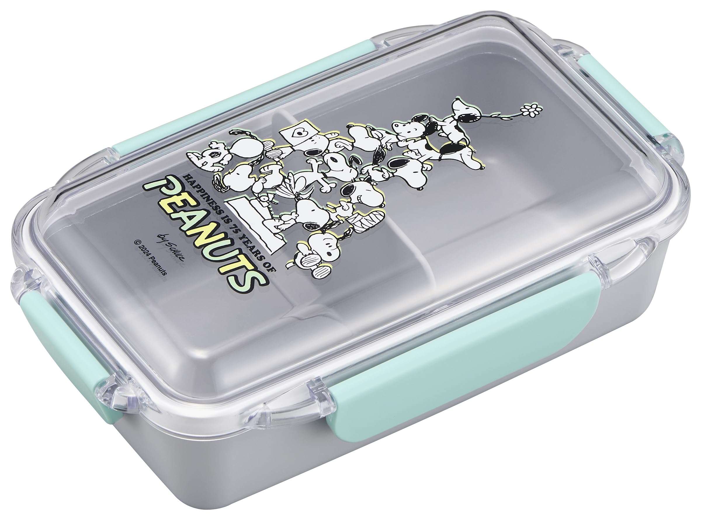 

OSK Snoopy Lunch Box with Peanuts 75th Anniversary PCD-500 Divider, Green, зелёный