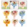 Cotton Crochet Bouquet Sunflower Rose DIY Handmade Handmade Woven Bouquet Woven Artificial Knitted Flower Graduation Gifts