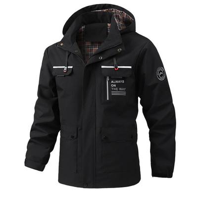 2025 Herren Freizeit Atmungsaktive Kapuzen-Windjacke - Trendiges Mittellanges Design