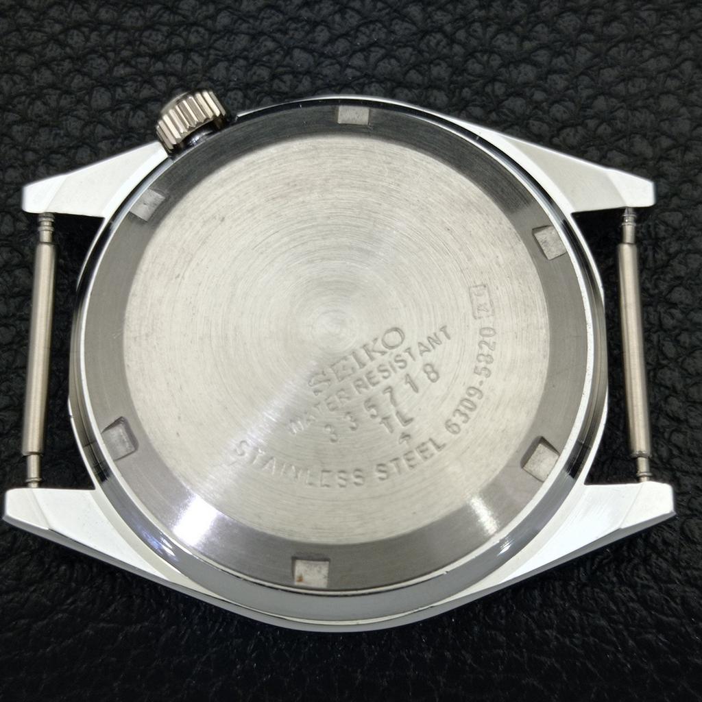 Generalüberholte Seiko 5 Automatikuhr Japan 6309A für Herren mit arabischem Zifferblatt und schwarzem Zifferblatt a427360-2 QRL-a427360