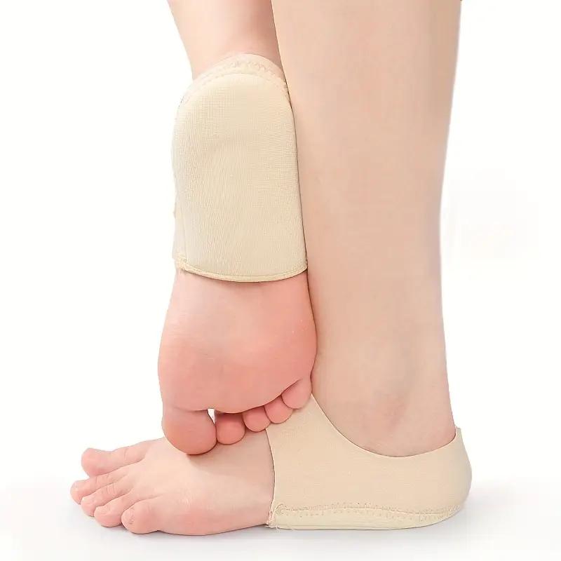 Shock-Absorbing Heel Pads, Fabric Insoles for Foot Pain Relief, Adjustable Magic Tape Design, (1 Pairs)