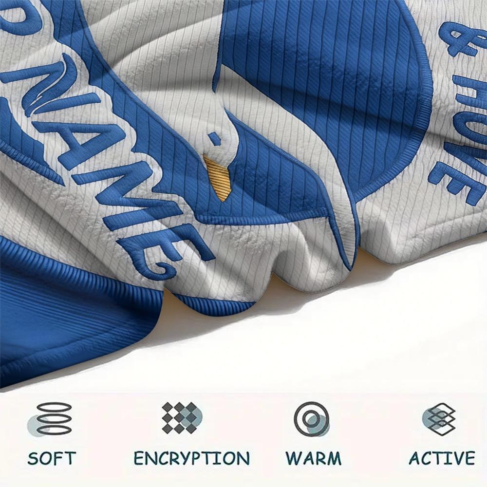 1PC Brighton Hove Albion Custom Name Patterned Flannel Blanket Suitable For All Seasons For Home Decor Warmth And Comfort Gifts Holiday Present