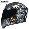 Full Face Motorcycle Helmet Adults ABS Material Dual Lens Anti-Fog Warm Winter Use Unisex